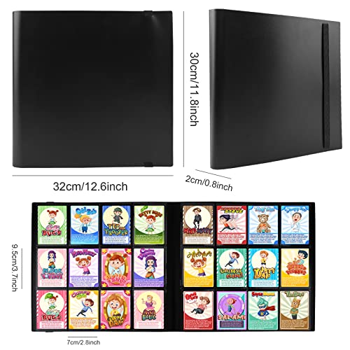 icyant Trading Cards Álbum 480 bolsillos Card Binder Collector con banda elástica 20 páginas 12 bolsillo impermeable Photo Cards Binding Card Holder Album Covers para Pokemon Game Card Storage Folder