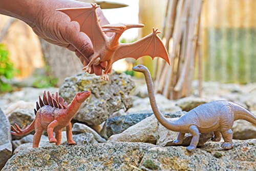 Idena 40221-Juego de Figuras de Juego con 6 Dinosaurios Altura, Juguetes para niños a Partir de 3 años para divertirse en la bañera, el arenero y la guardería, Multicolor, ca. 15 cm Berlin 40221