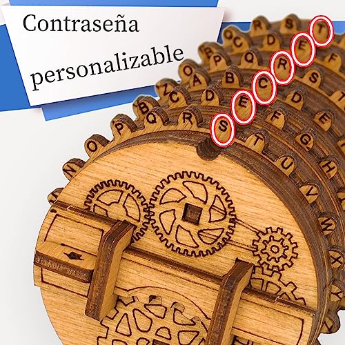 iDventure Kryptos - Tesoro mecánico - Puzzle 3D de Madera - Caja para Dinero -Hucha Original - Regalo para Boda Aniversario - Caja misteriosa - Regalos Originales - Rompecabezas para Adultos