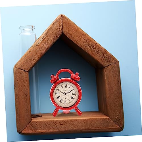 ifundom 4 Uds Mini Reloj Modelo Casa De Muñecas Reloj Miniatura Antiguo Reloj De Sobremesa Niños Relojes De Alarma Juguete Mini Reloj De Pared Alarmas En Miniatura Modelo De Reloj Niño