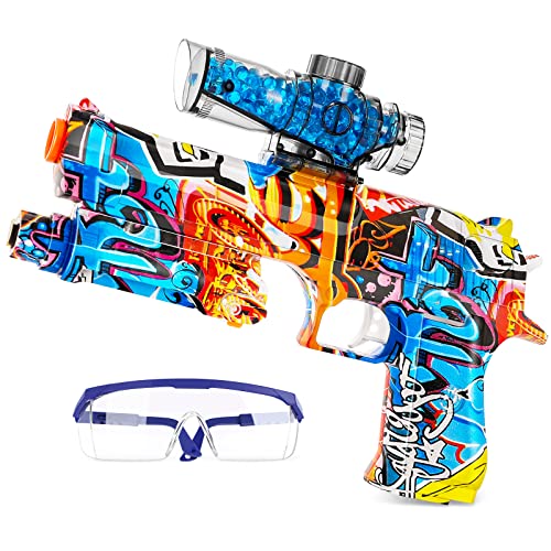 Innedu Gel Blaster, Pistola de Gel Automática con Gafas, Pistola de Juguete Recargable Desert Eagle, Actividades al Aire Libre Juego de Equipo de Tiro para 12+ Adolescentes, unisex