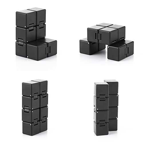 InnovaGoods Kubraniac Rubik's Cube, Anti-Stress Cube, Infinity Rubik's Cube, Original Rubik's Cube, Multiposition Anti-Stress Toy, Relaxation Cube, 8 Mini Cubes, 6+ Years, Color Black