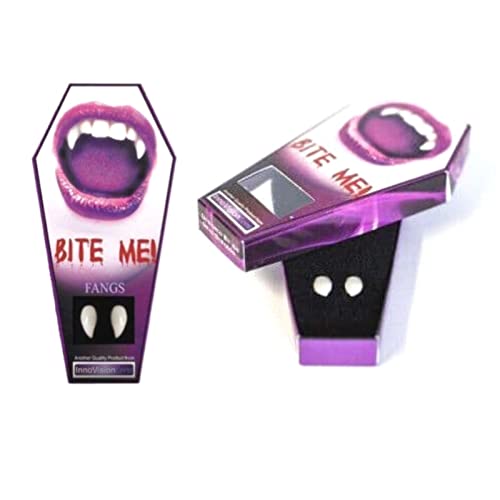 Innovision Colmillos de dientes de vampiro para Halloween, ajuste personalizado, reutilizable, ideal para disfraz de vampiro adulto, Halloween, cosplay, colmillos falsos de Drácula, dientes falsos