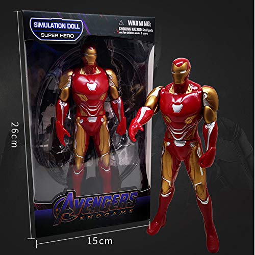 Iron Man Figura De Acción Avengers Popular Anime Modelo Estatua de PVC, Muñeca Coleccionable Juguetedecoración Colección Collectibles de Adornos Escritorio, Regalo de Cumpleaños 21cm