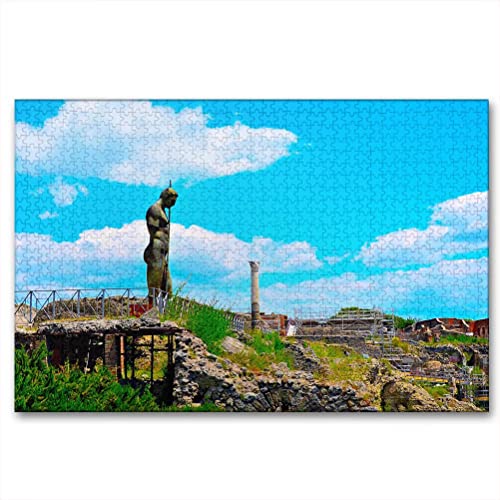 Italia Pompeya - Puzzle de madera para adultos de 29.5 x 19.7 pulgadas