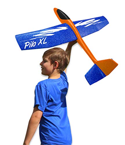 JAMARA- Deslizador de Espuma 2 en 1 – Pilo XL – Super Ligero (160 g), Casi Indestructible, para Bucle o Vuelo Deslizante, 86 cm de envergadura, Color Naranja (460485)