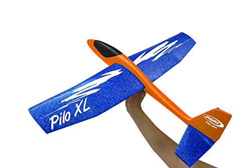 JAMARA- Deslizador de Espuma 2 en 1 – Pilo XL – Super Ligero (160 g), Casi Indestructible, para Bucle o Vuelo Deslizante, 86 cm de envergadura, Color Naranja (460485)