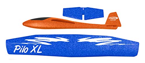 JAMARA- Deslizador de Espuma 2 en 1 – Pilo XL – Super Ligero (160 g), Casi Indestructible, para Bucle o Vuelo Deslizante, 86 cm de envergadura, Color Naranja (460485)