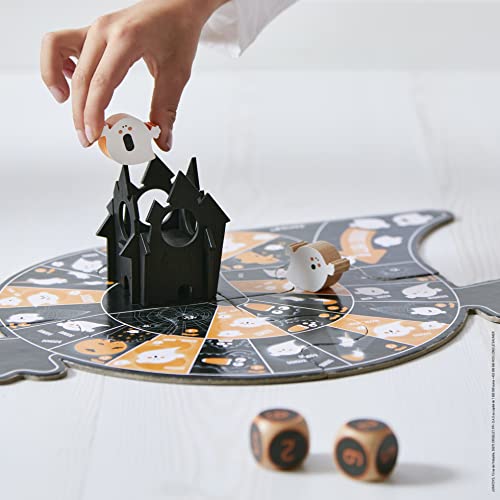 Janod - Boohoo Party - Juego de Mesa para Niños - Tema Fantasmas - Juego de Mesa de Madera y Cartón - 2 a 4 Jugadores - A Partir de 4 Años, J02470