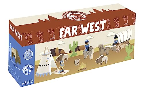 Jeujura- Far West Juegos de construcción, Multicolor (J8277)