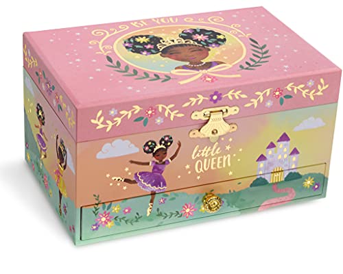 Jewelkeeper - Caja Musical de Bailarina y joyero de Pequeñas Niñas - 3 regalos de Bailarina para niñas - diseño de la Pequeña Reina