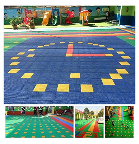 Jigsaw Puzzle Pad Al Aire Libre Alfombra Grande de Goma Impermeable Para Enclavamiento   Mosaico de Mosaico de Movimiento Suspendido  Alfombra de Rejilla Hueca Estera de Puerta  Gimnasio Multicolor