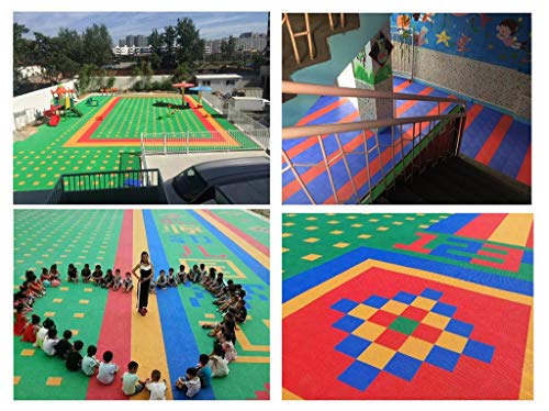 Jigsaw Puzzle Pad Al Aire Libre Alfombra Grande de Goma Impermeable Para Enclavamiento   Mosaico de Mosaico de Movimiento Suspendido  Alfombra de Rejilla Hueca Estera de Puerta  Gimnasio Multicolor