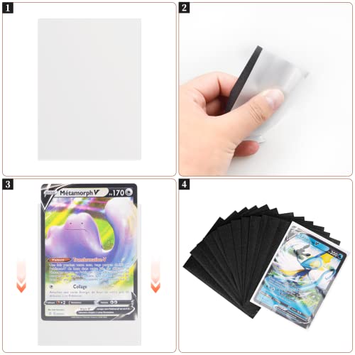 Jinhuaxin 200 fundas para cartas, Fundas Cartas Transparente, Card Sleeves para Cartas Coleccionables como Magic, Yu-Gi-Oh, The Gathering