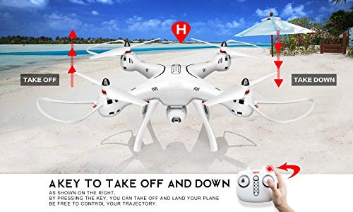 JohnnyLuLu Syma X8 Pro - GPS RC Drone con cámara HD de 720P WiFi FPV Tiempo en Vivo 2.4 GHz 4CH Control Remoto Quadcopter