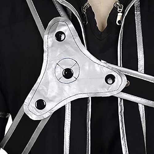 JOJO STYLE Cosplay Trajes Anime Sword Art Online Kirigaya Kazuto Halloween Uniforme Disfraz De Cosplay Ropa Transpirable Incluyendo Toda La Ropa + Accesorios,Negro,XL