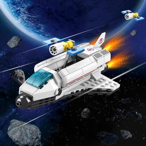 JONRRYIN Juego de Construcción de Nave Espacial, 1059 Piezas Cohete Espacial Bloques Construcción Set con Cohete y Lanzador de Bloques Construcción, Espacio Juguetes Regalos para Niños de 6+ Años