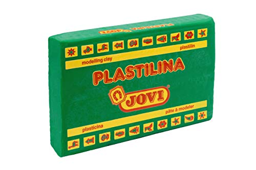 Jovi Caja de plastilina, 15 Pastillas 350 gr, Color Verde Claro (7210)