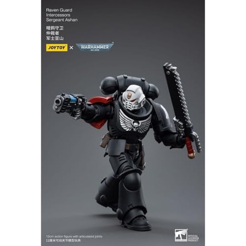 Joy Toy (CN) Warhammer 40k Figura 1/18 Raven Guard Intercesores Sargento Ashan 12 cm