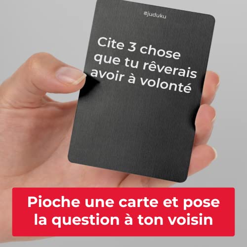 JUDUKU Juegos de mesa Revelaciones Explosivas - Juego de cartas fabricado en Francia - Nuevo - Juegos de mesa para adultos ideales, noche o EVJF - Regalo divertido y original