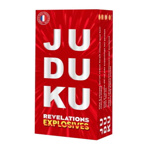 JUDUKU Juegos de mesa Revelaciones Explosivas - Juego de cartas fabricado en Francia - Nuevo - Juegos de mesa para adultos ideales, noche o EVJF - Regalo divertido y original