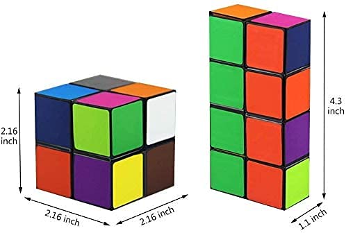 Juego de Cubos mágicos 2 en 1, Multicolor para aliviar el estrés y la ansiedad, 3D Puzzle Magic Star Cube para Adultos y niños