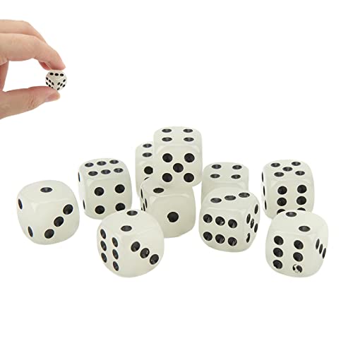 Juego de Dados Que Brillan en la Oscuridad de 20 Piezas, Dados Luminosos de 6 Lados para Juegos de Mesa, favores de Fiesta temática de Casino de Actividad 16mm