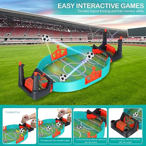 Juego de futbolín para Padres e Hijos, Mini Mesa de futbolín, Juguete Interactivo de futbolín con 2 Pelotas de fútbol, Mesa de futbolín para Fiestas, Juegos de Mesa, Regalos para Adultos de 4 años