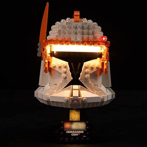 Juego de luces LED para casco Lego 75350 Clone Commander Cody, juego de iluminación DIY para casco Lego Commander Cody (no modelo de Lego), modelo creativo de decoración de regalo para adultos