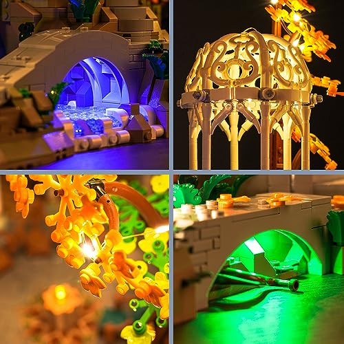 Juego de Luces LED para Lego 10316 Iconos El Señor de los Anillos: Break Valley (no Lego), Juego de iluminación de decoración para Lego El Señor de los Anillos Rivendell Juguete Creativo