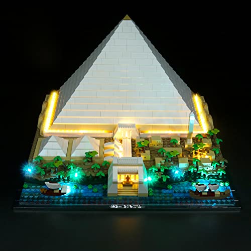 Juego de luces LED para Lego Great Pyramid of Giza, kit de luces LED para Lego 21058 Lego Architecture Great Pyramid of Giza, no incluye modelos Lego, solo juego de luces (versión clásica)