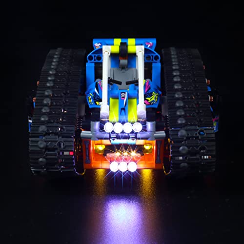 Juego de luces LED para vehículos de transformación de Lego, juego de iluminación LED decorativa para coche Lego 42140 Technic Offroad - Solo juego de luces, no modelo (versión estándar)