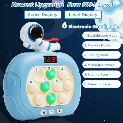 Juego de luces pop, juguetes de mano iluminados para niños de 6 a 12 años, juguetes sensoriales con juegos de memoria, juego de rompecabezas para aliviar el estrés para niños, niñas y adolescentes