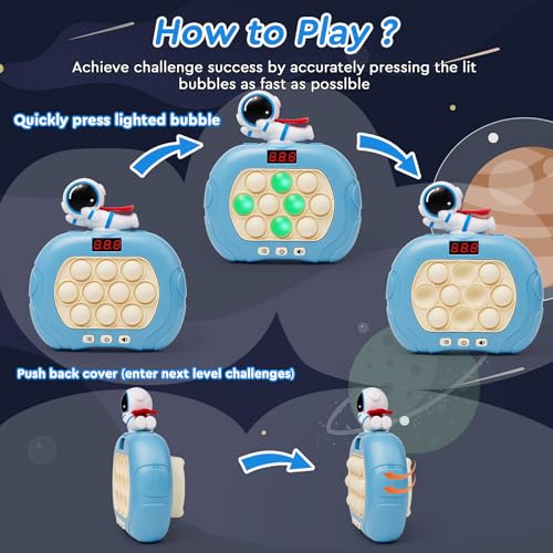 Juego de luces pop, juguetes de mano iluminados para niños de 6 a 12 años, juguetes sensoriales con juegos de memoria, juego de rompecabezas para aliviar el estrés para niños, niñas y adolescentes