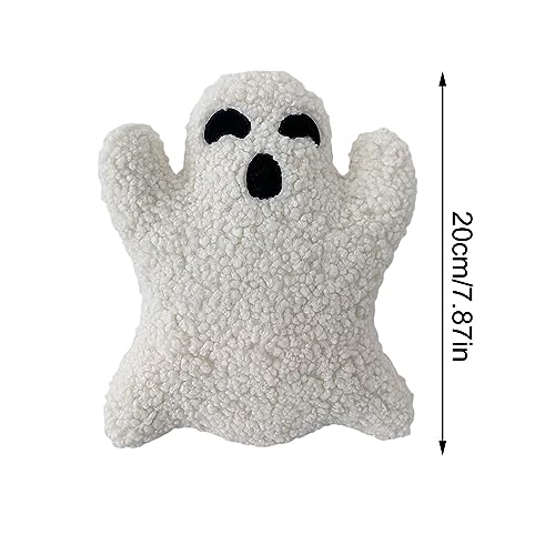 Juego de muñecos de peluche de fantasma de Halloween, almohada de fantasma de peluche de Halloween de 20 cm/7,9 pulgadas, peluches de estrella de cama de Halloween, almohada de disfraz de fantasma, pe