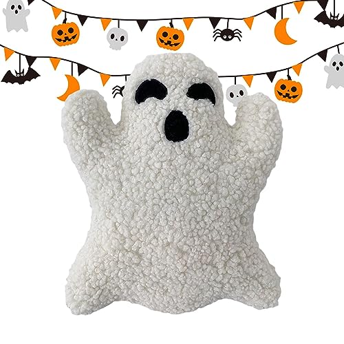 Juego de muñecos de peluche de fantasma de Halloween, almohada de fantasma de peluche de Halloween de 20 cm/7,9 pulgadas, peluches de estrella de cama de Halloween, almohada de disfraz de fantasma, pe