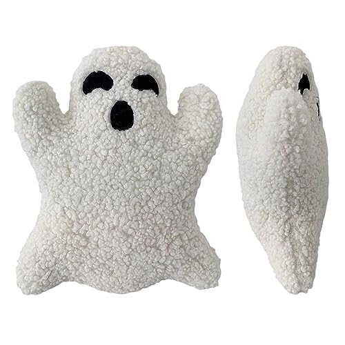 Juego de muñecos de peluche de fantasma de Halloween, almohada de fantasma de peluche de Halloween de 20 cm/7,9 pulgadas, peluches de estrella de cama de Halloween, almohada de disfraz de fantasma, pe