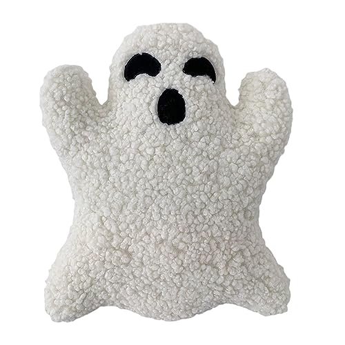 Juego de muñecos de peluche de fantasma de Halloween, almohada de fantasma de peluche de Halloween de 20 cm/7,9 pulgadas, peluches de estrella de cama de Halloween, almohada de disfraz de fantasma, pe