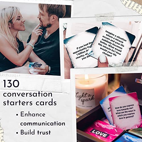 Juego de relaciones diseñado por terapeuta de pareja profesional - perfecto para ideas para citas nocturnas - incluye tarjetas para iniciar conversación, actividades para parejas y tareas individuales