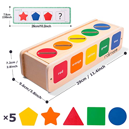 Juguete de clasificación Montessori Juguetes de Madera de Actividades para 1 2 3 años, 25 Piezas Bloque de clasificación Regalo Educativo Clasificador de Formas para niños (Caja)