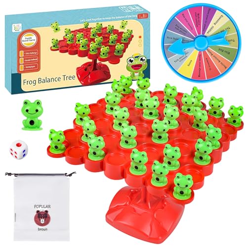 Juguete de Matemáticas Rana Equilibrio, Juguete de Equilibrio, Equilibrio Juego Montessori Juguetes Contable para Niños, Rana de Árbol Equilibrada para Niños para Reuniones Familiares