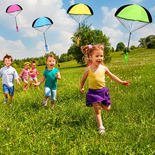 Juguete de Paracaídas, Paracaídas para Niños, 6 Piezas Mano Que Lanza el Juguete del Paracaidista, Mini Juguetes al Aire Libre para Niños Juguete Regalo Fiesta Cumpleaños Las Bolsas de Relleno