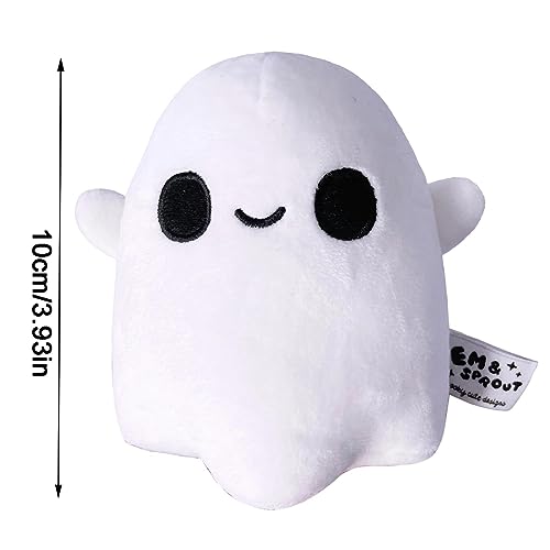 Juguete de peluche fantasma, muñeco de calavera de Halloween, juguete de peluche, mini fantasma de peluche inodoro, juguete de peluche de Halloween, juguete de peluche de fantasma blanco, juguete de