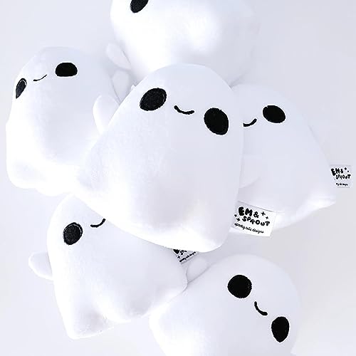 Juguete de peluche fantasma, muñeco de calavera de Halloween, juguete de peluche, mini fantasma de peluche inodoro, juguete de peluche de Halloween, juguete de peluche de fantasma blanco, juguete de