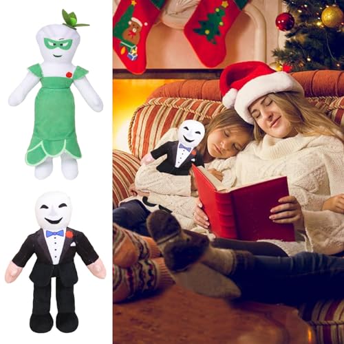 Juguete de peluche periférico popular de rol de juego de aventura, peluche Ro-blox Break in Series, anciana con falda verde y soldado con traje negro, juguete de peluche coleccionable de personaje