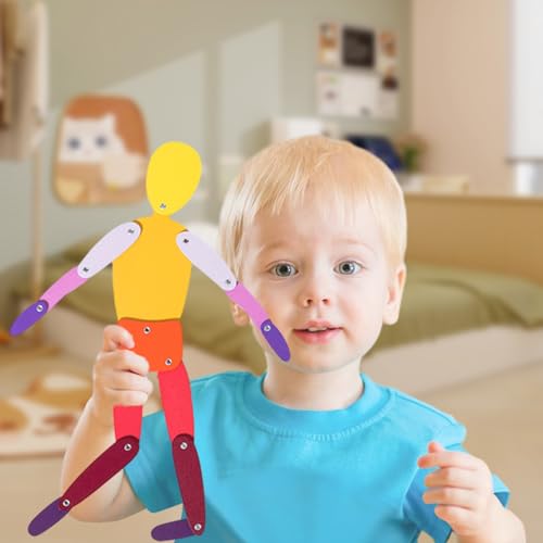 Juguete De Puzzle Stickman | Juguete De Puzzle De Palitos Flexibles con Tarjetas De Poses para La Coordinación O-jo-Mano para El Aprendizaje Educativo Actividad De Desarrollo Temprano