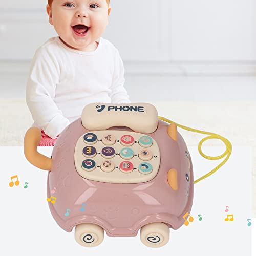 Juguete Musical Para Bebé, Sonido Múltiple, Voz En Chino E Inglés, Encantadora Forma De Gato, Música Para Bebé, Teléfono, Coche, Juguete De Tracción Sensorial, Juguete Para Regalo Interactivo