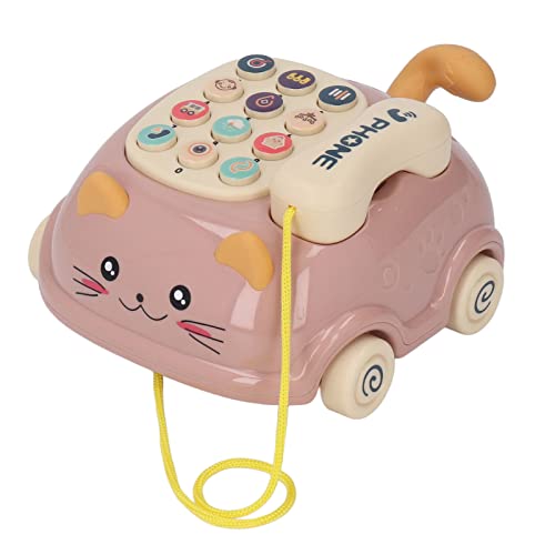 Juguete Musical Para Bebé, Sonido Múltiple, Voz En Chino E Inglés, Encantadora Forma De Gato, Música Para Bebé, Teléfono, Coche, Juguete De Tracción Sensorial, Juguete Para Regalo Interactivo