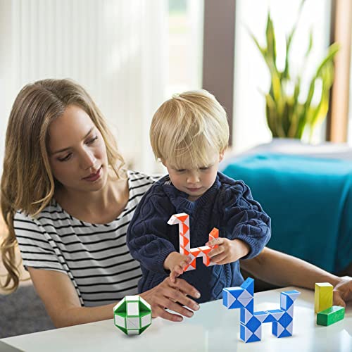 Juguetes de Rompecabezas de Serpiente Magic 15 Pack Mini Serpiente Para Niños Bloques en Forma de Serpientes Mágicas Puzzle Serpiente Mágica Serpiente Rompecabezas Color Aleatorio Para Fiestas Favores