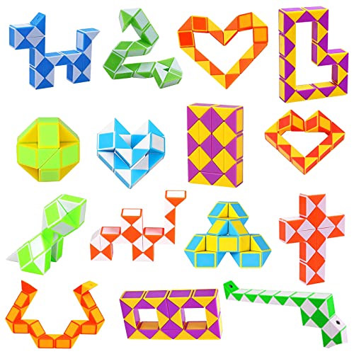 Juguetes de Rompecabezas de Serpiente Magic 15 Pack Mini Serpiente Para Niños Bloques en Forma de Serpientes Mágicas Puzzle Serpiente Mágica Serpiente Rompecabezas Color Aleatorio Para Fiestas Favores